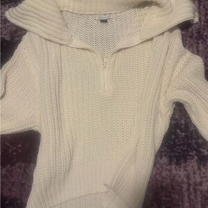 American Eagle Outfitters Cream Cowl Neck Sweater